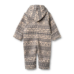 Комбинезон флисовый Wheat "Allo Warm Sand Jaquard", уютный орнамент